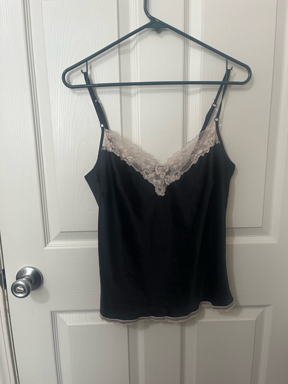 Victoria's Secret Black Cami with Blush Lace